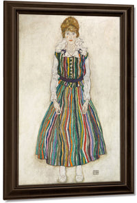 Portrait Of Edith Schiele The Artists Wife 1915 180X110Cm Haags Gemeentemuseum By Egon Schiele Fine Art Print