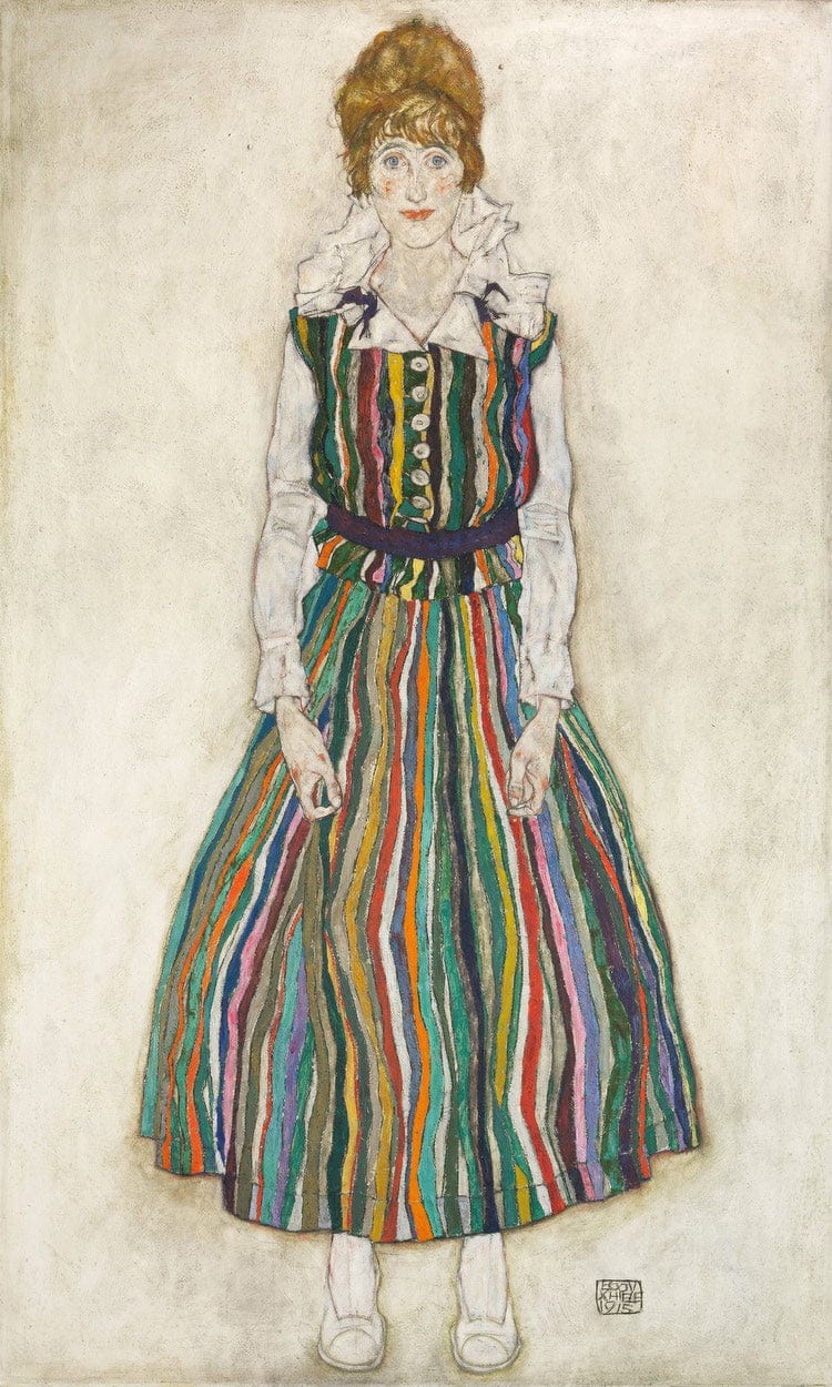 Portrait Of Edith Schiele The Artists Wife 1915 180X110Cm Haags Gemeentemuseum By Egon Schiele Fine Art Print
