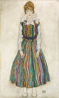 Portrait Of Edith Schiele The Artists Wife 1915 180X110Cm Haags Gemeentemuseum By Egon Schiele Fine Art Print