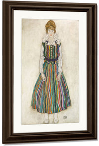 Portrait Of Edith Schiele The Artists Wife 1915 180X110Cm Haags Gemeentemuseum By Egon Schiele Fine Art Print