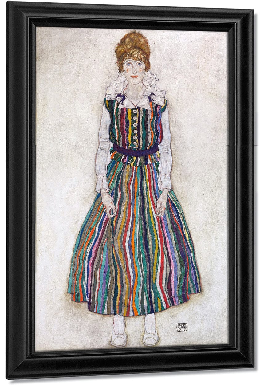 Portrait Of Edith (The Artist's Wife) By Egon Schiele Fine Art Print