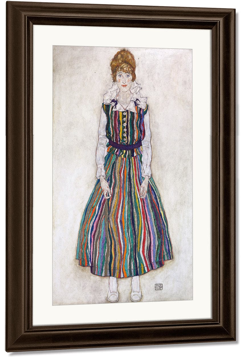 Portrait Of Edith (The Artist's Wife) By Egon Schiele Fine Art Print