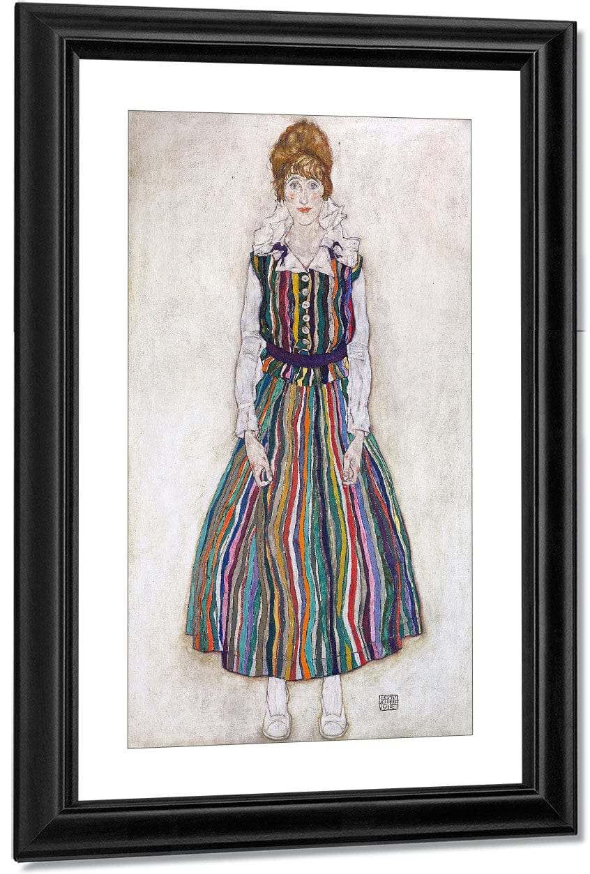 Portrait Of Edith (The Artist's Wife) By Egon Schiele Fine Art Print