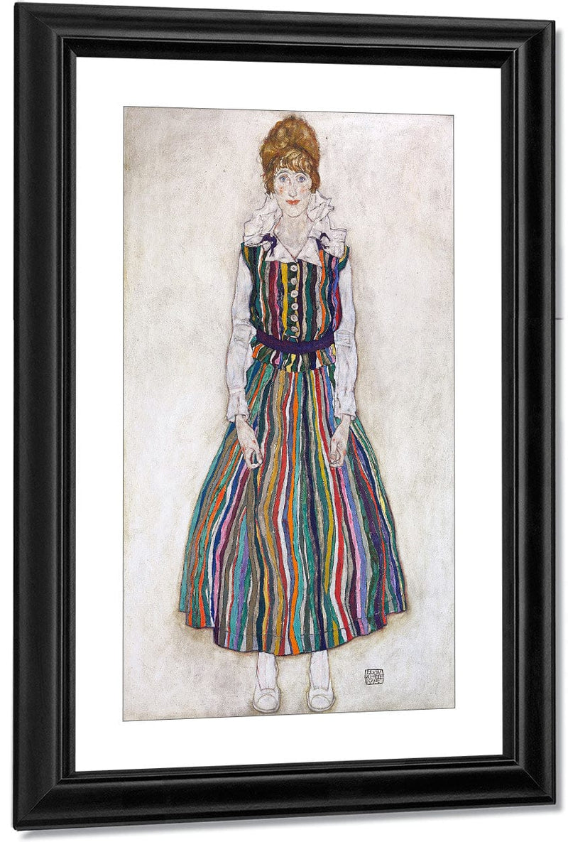 Portrait Of Edith (The Artist's Wife) By Egon Schiele Fine Art Print