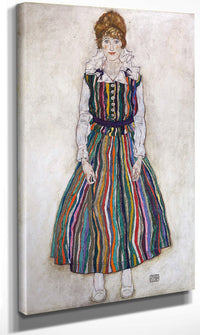 Portrait Of Edith (The Artist's Wife) By Egon Schiele Fine Art Print