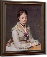 Portrait Of Edma Pontillon 1872 1875 4610X5600Mm Oil On Canvas   The Courtauld Gallery London By Berthe Morisot Fine Art Print