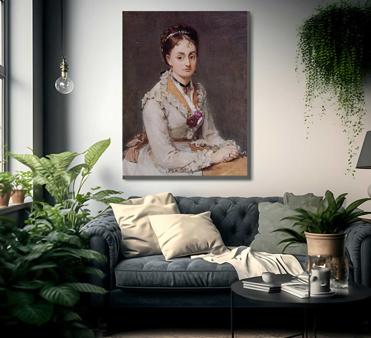 Portrait Of Edma Pontillon 1872 1875 4610X5600Mm Oil On Canvas   The Courtauld Gallery London By Berthe Morisot Fine Art Print