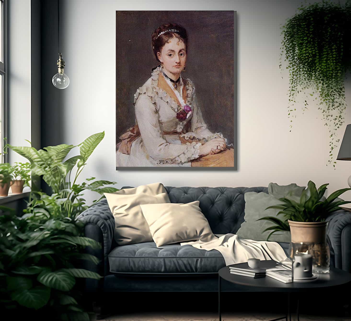 Portrait Of Edma Pontillon 1872 1875 4610X5600Mm Oil On Canvas   The Courtauld Gallery London By Berthe Morisot Fine Art Print