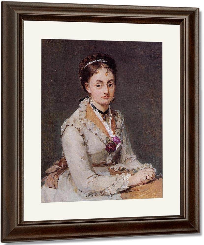 Portrait Of Edma Pontillon 1872 1875 4610X5600Mm Oil On Canvas   The Courtauld Gallery London By Berthe Morisot Fine Art Print
