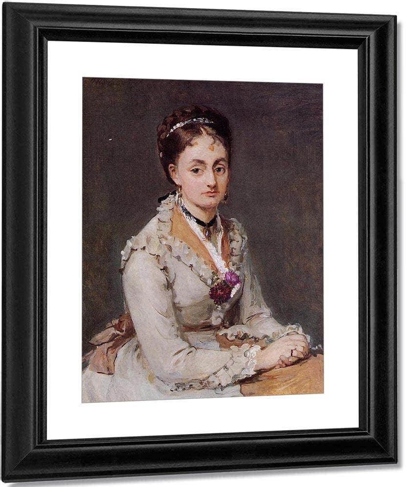 Portrait Of Edma Pontillon 1872 1875 4610X5600Mm Oil On Canvas   The Courtauld Gallery London By Berthe Morisot Fine Art Print