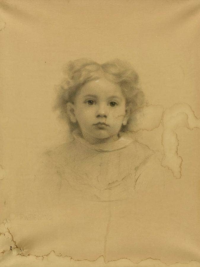 Portrait Of Ethel D. Puffer By Thomas Wilmer Dewing Fine Art Print