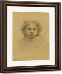 Portrait Of Ethel D. Puffer By Thomas Wilmer Dewing Fine Art Print