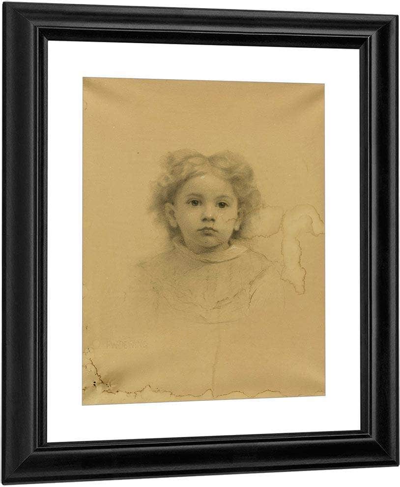 Portrait Of Ethel D. Puffer By Thomas Wilmer Dewing Fine Art Print