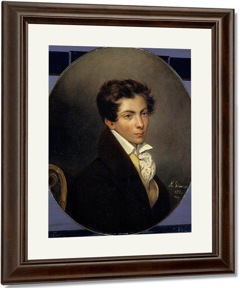 Portrait Of Eugene Berny D'ouville By Eugene Delacroix Fine Art Print