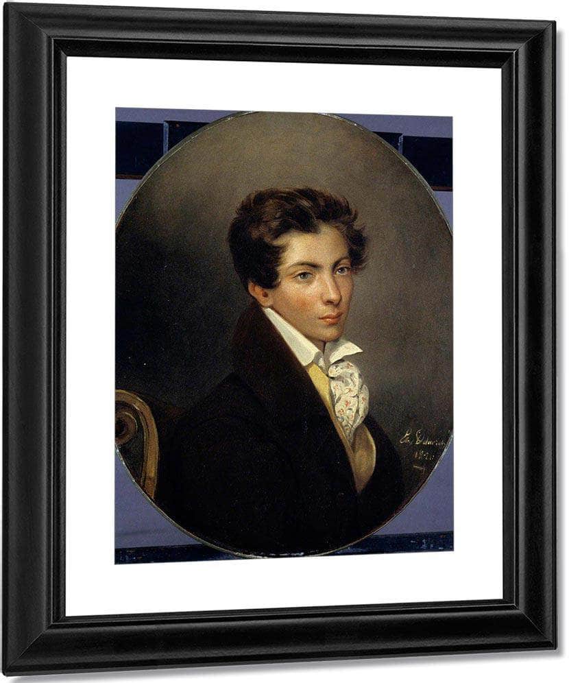 Portrait Of Eugene Berny D'ouville By Eugene Delacroix Fine Art Print
