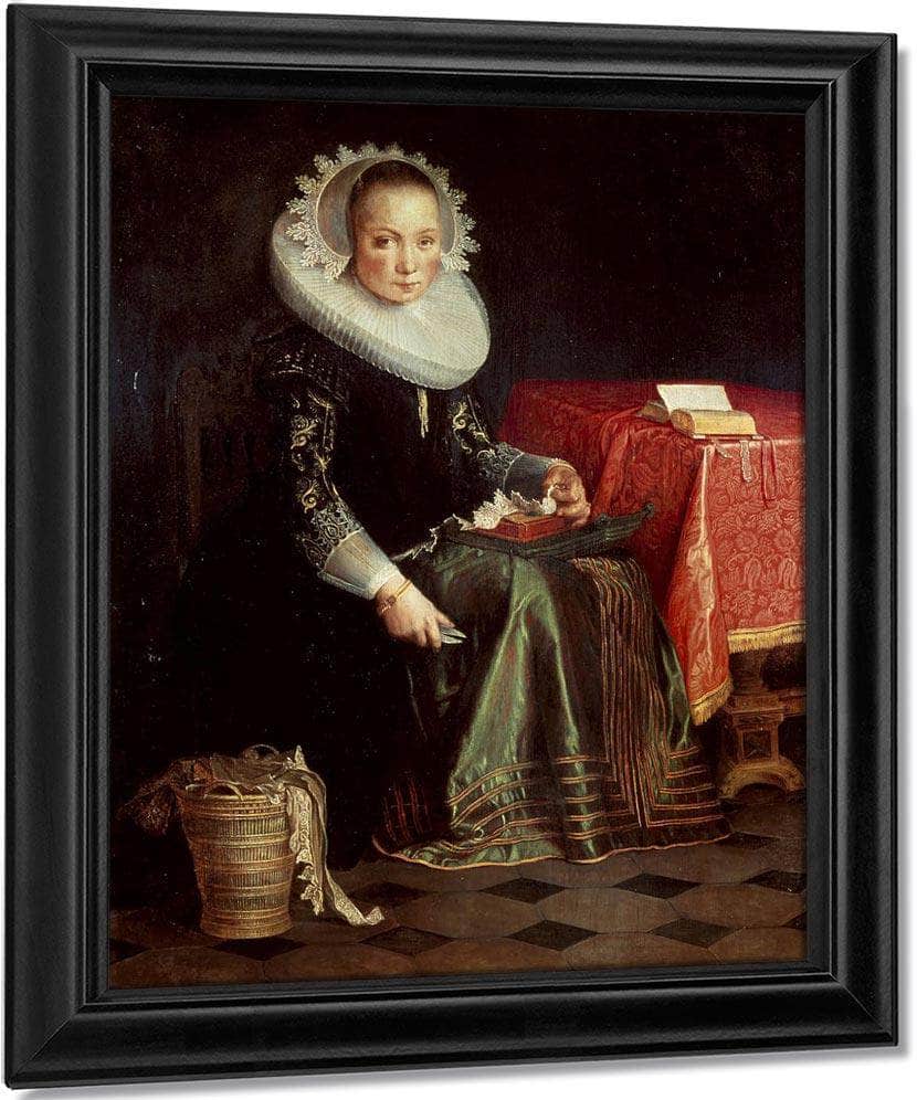 Portrait Of Eva Wtewael (1607 1635) By Joachim Wtewael Fine Art Print