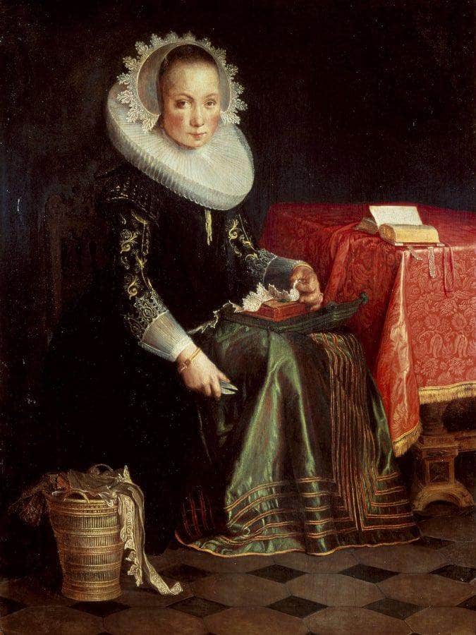 Portrait Of Eva Wtewael (1607 1635) By Joachim Wtewael Fine Art Print