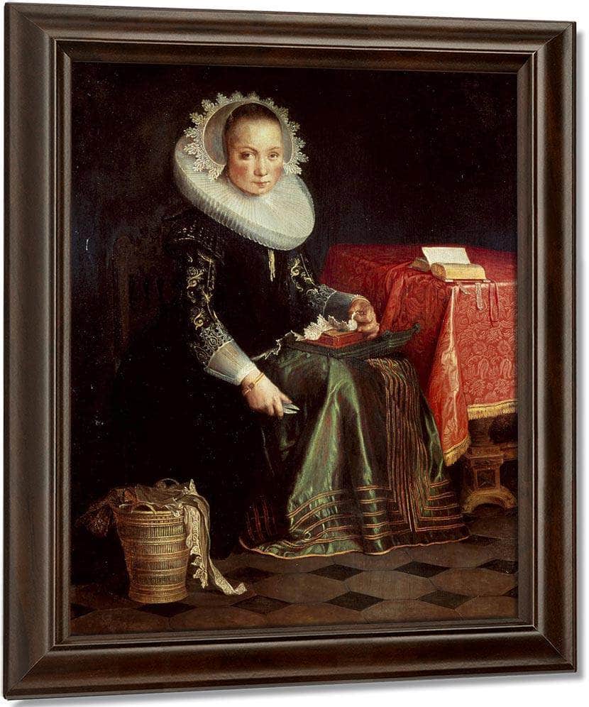 Portrait Of Eva Wtewael (1607 1635) By Joachim Wtewael Fine Art Print