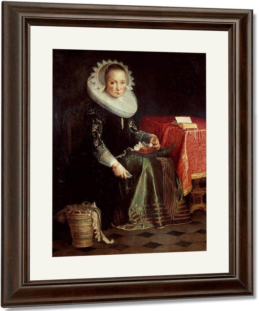 Portrait Of Eva Wtewael (1607 1635) By Joachim Wtewael Fine Art Print