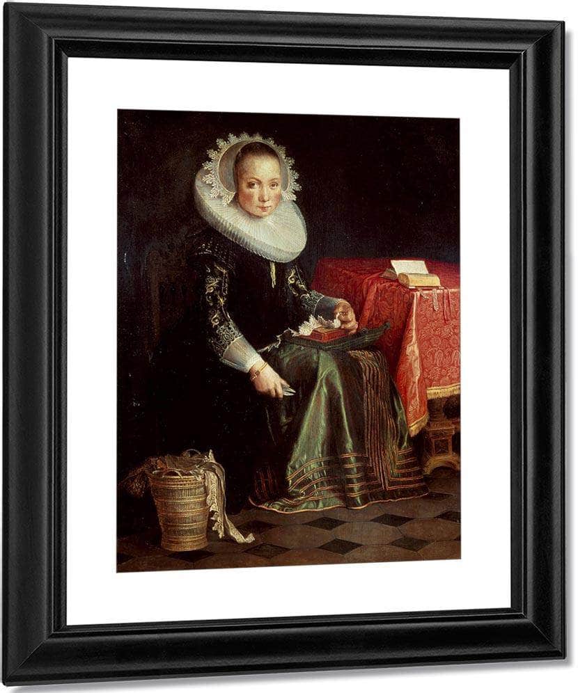 Portrait Of Eva Wtewael (1607 1635) By Joachim Wtewael Fine Art Print