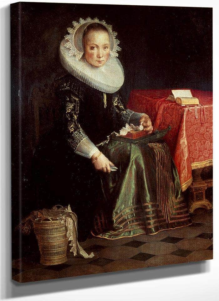 Portrait Of Eva Wtewael (1607 1635) By Joachim Wtewael Fine Art Print