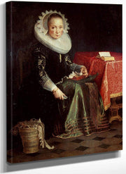 Portrait Of Eva Wtewael (1607 1635) By Joachim Wtewael Fine Art Print
