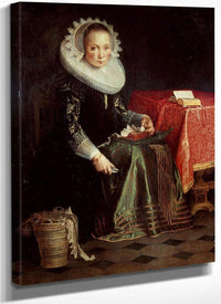 Portrait Of Eva Wtewael (1607 1635) By Joachim Wtewael Fine Art Print