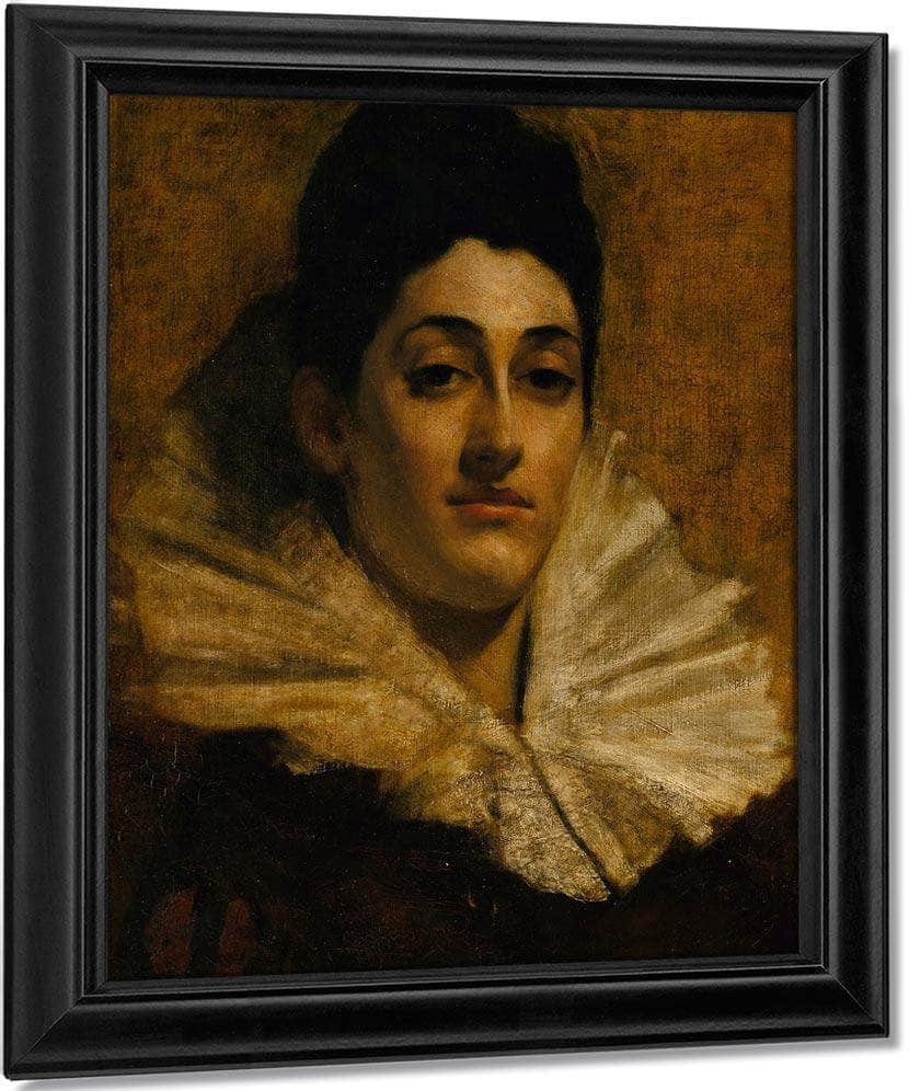 Portrait Of Frances C. Houston By Thomas Wilmer Dewing Fine Art Print