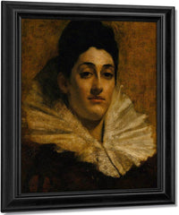 Portrait Of Frances C. Houston By Thomas Wilmer Dewing Fine Art Print