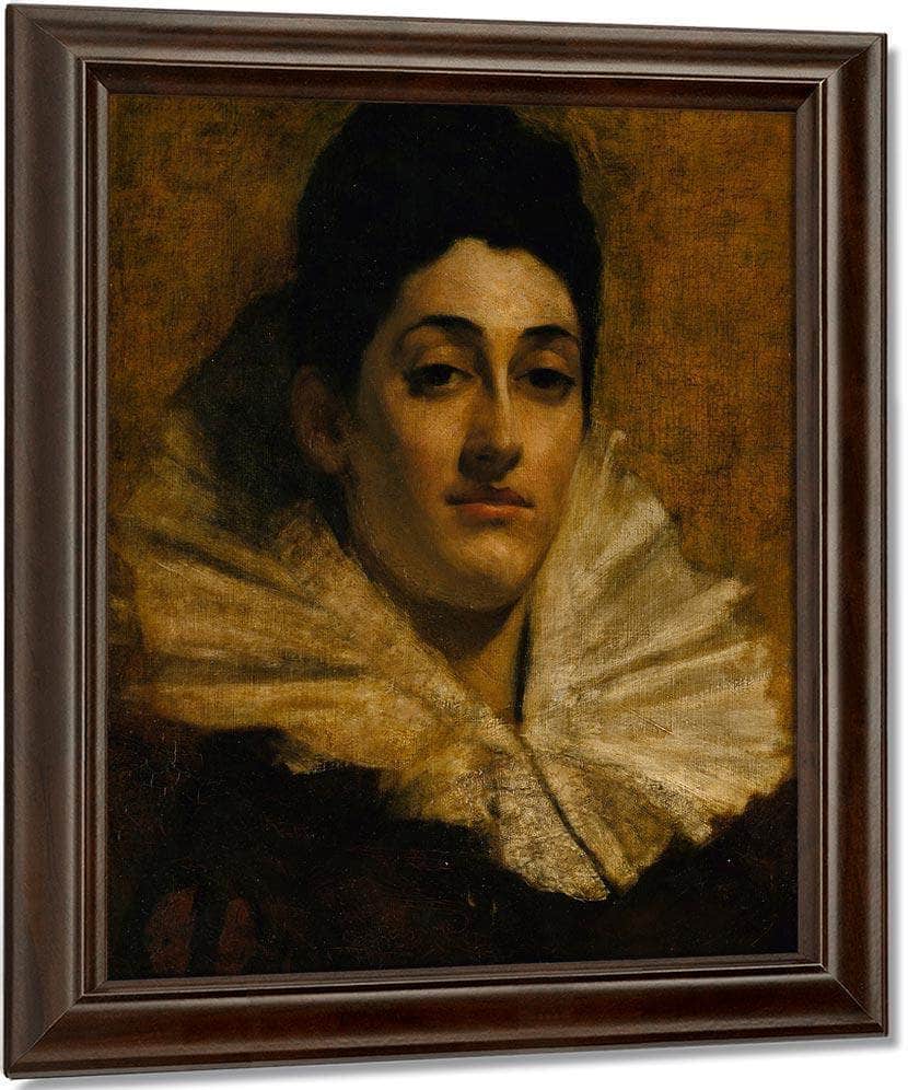 Portrait Of Frances C. Houston By Thomas Wilmer Dewing Fine Art Print