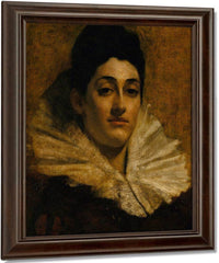 Portrait Of Frances C. Houston By Thomas Wilmer Dewing Fine Art Print