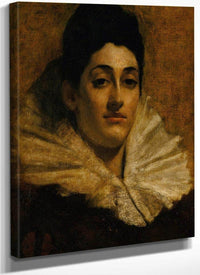 Portrait Of Frances C. Houston By Thomas Wilmer Dewing Fine Art Print