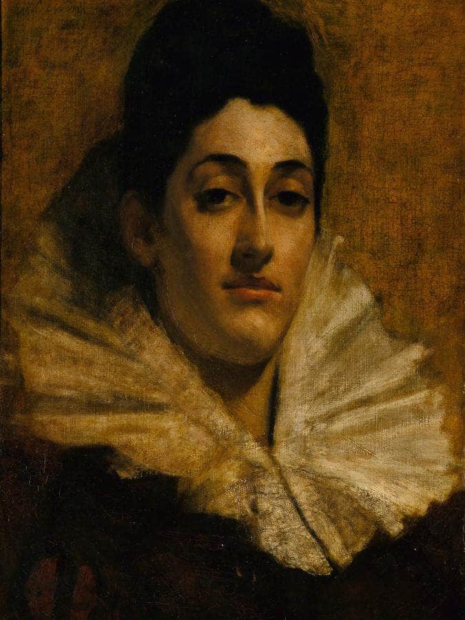 Portrait Of Frances C. Houston By Thomas Wilmer Dewing Fine Art Print