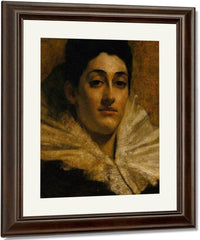 Portrait Of Frances C. Houston By Thomas Wilmer Dewing Fine Art Print