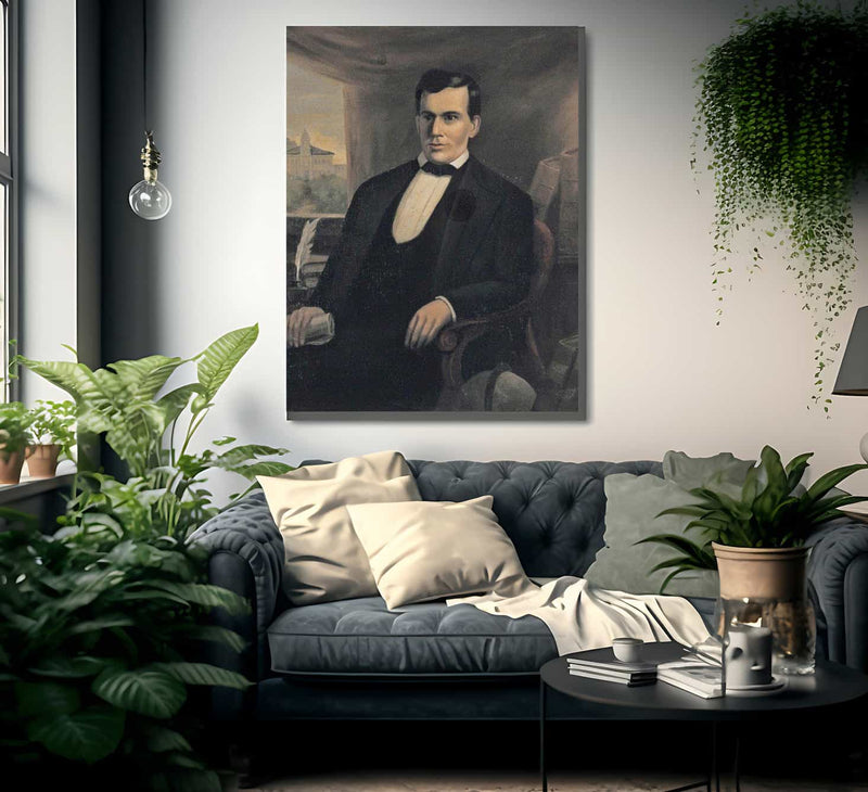 Portrait Of Freeman G Cary By Duncanson Robert Fine Art Print