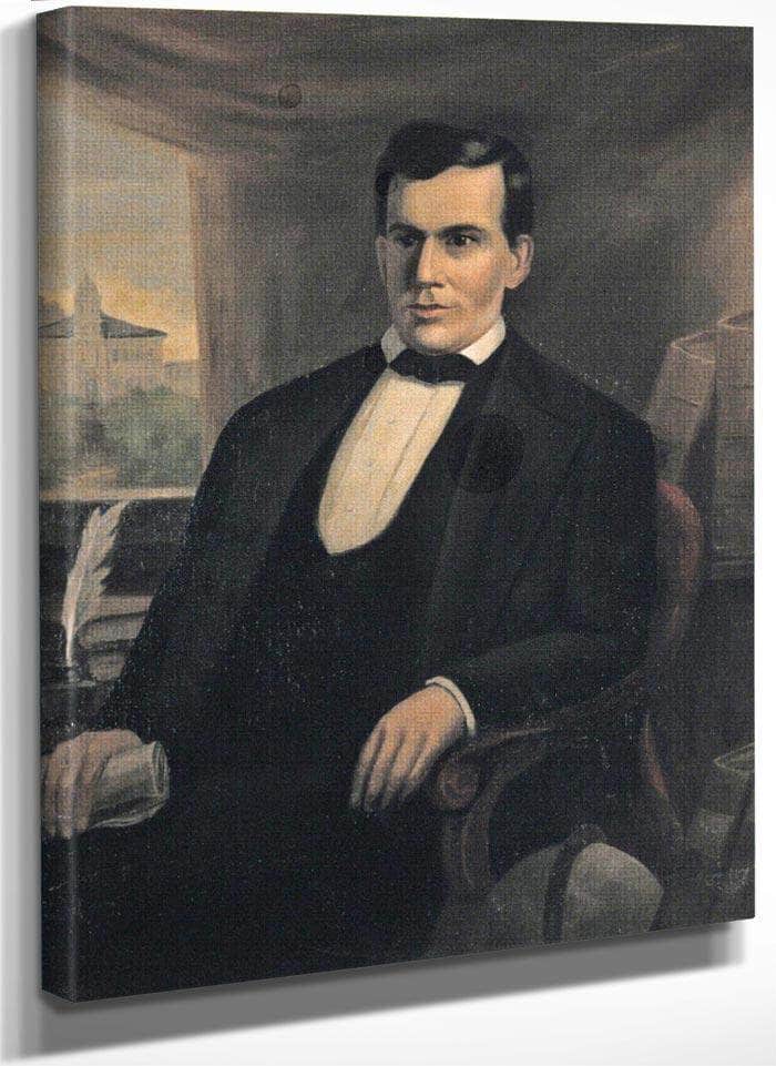 Portrait Of Freeman G Cary By Duncanson Robert Fine Art Print