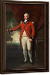 Portrait Of Henry Callender Standing Full Length In A Landscape In The Attire Of Captain General Of The Blackheath Golf Club, Holding A Wooden Headed Spoon With A Metal Headed Blade Putter By His Side By William Henry Walker Fine Art Print