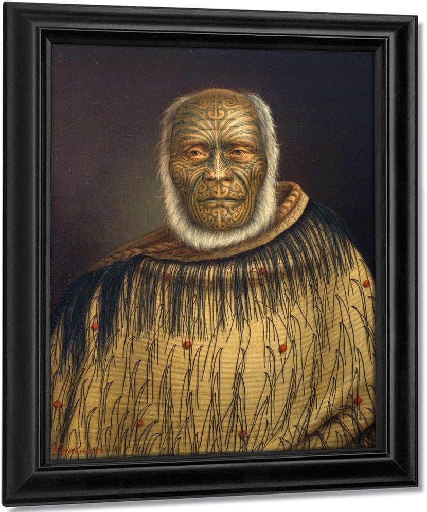 Portrait Of Ihaka Whanga 1870 By Gottfried Lindauer Fine Art Print