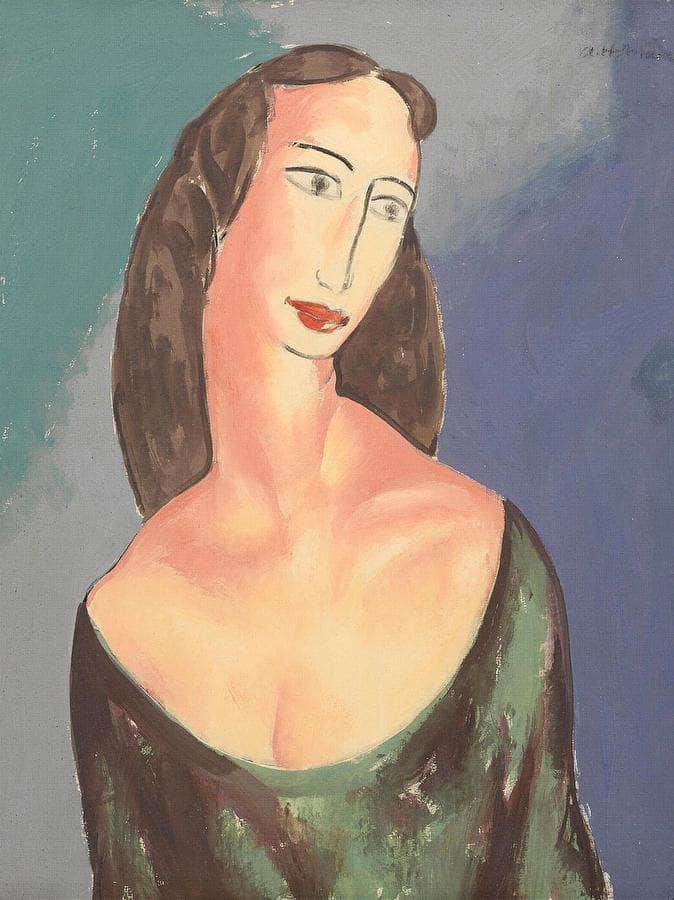 Portrait Of Janet By Alfred Henry Maurer Fine Art Print