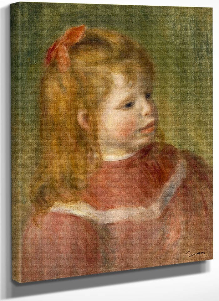 Portrait Of Jean By Pierre Auguste Renoir Fine Art Print
