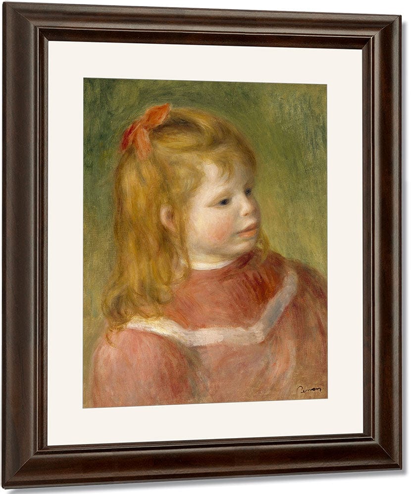Portrait Of Jean By Pierre Auguste Renoir Fine Art Print
