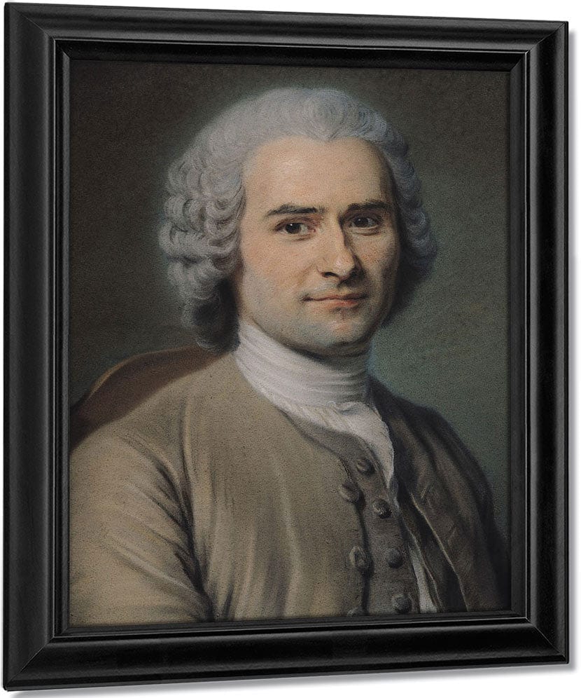 Portrait Of Jean Jacques Rousseau (1712 78) By Maurice Quentin De La Tour Fine Art Print
