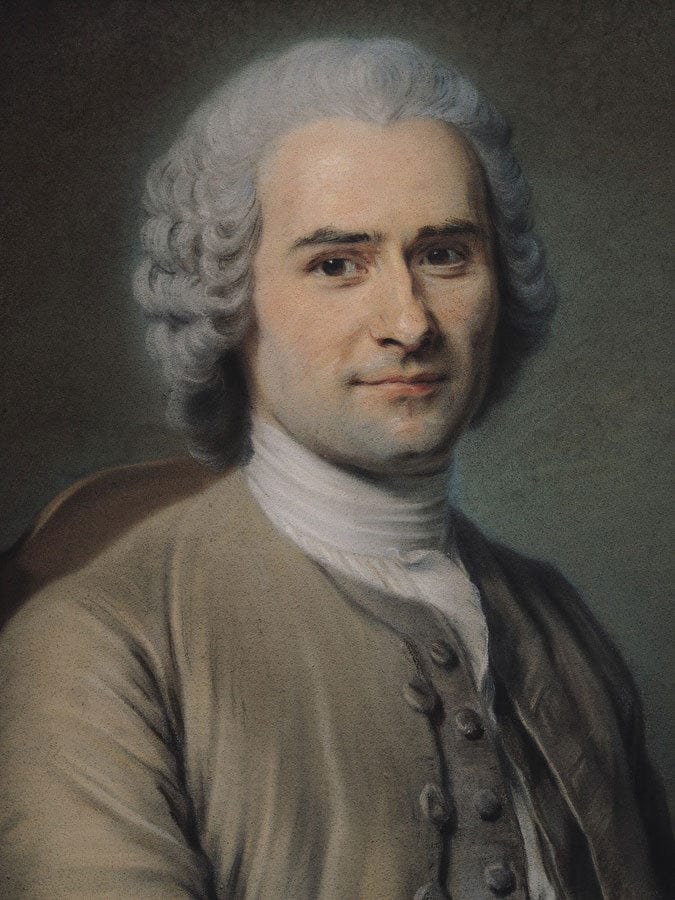 Portrait Of Jean Jacques Rousseau (1712 78) By Maurice Quentin De La Tour Fine Art Print