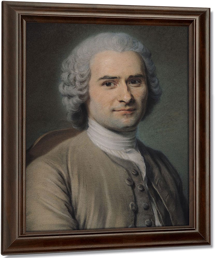 Portrait Of Jean Jacques Rousseau (1712 78) By Maurice Quentin De La Tour Fine Art Print
