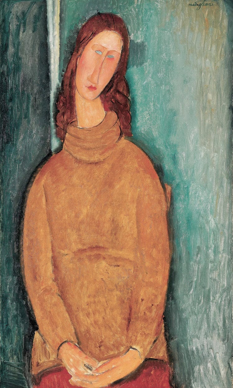 Portrait Of Jeanne Hebuterne By Amedeo Modigliani Fine Art Print