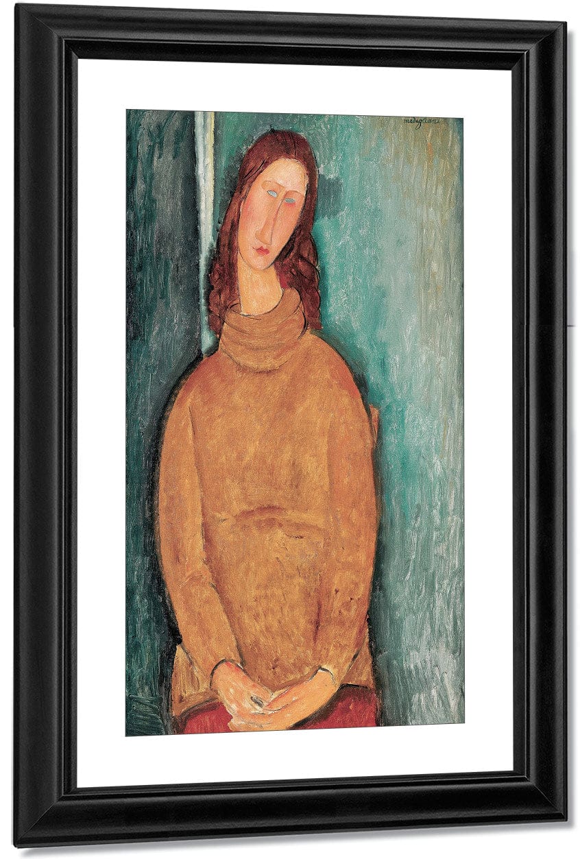 Portrait Of Jeanne Hebuterne By Amedeo Modigliani Fine Art Print