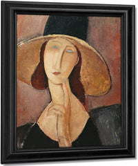 Portrait Of Jeanne Hebuterne In A Large Hat By Amedeo Modigliani Fine Art Print