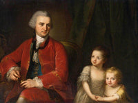Portrait Of John Apthorp And His Daughters 1764 Oil On Canvas 97 X 135 Cm Private Collection By Angelica Kauffmann Fine Art Print