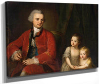 Portrait Of John Apthorp And His Daughters 1764 Oil On Canvas 97 X 135 Cm Private Collection By Angelica Kauffmann Fine Art Print
