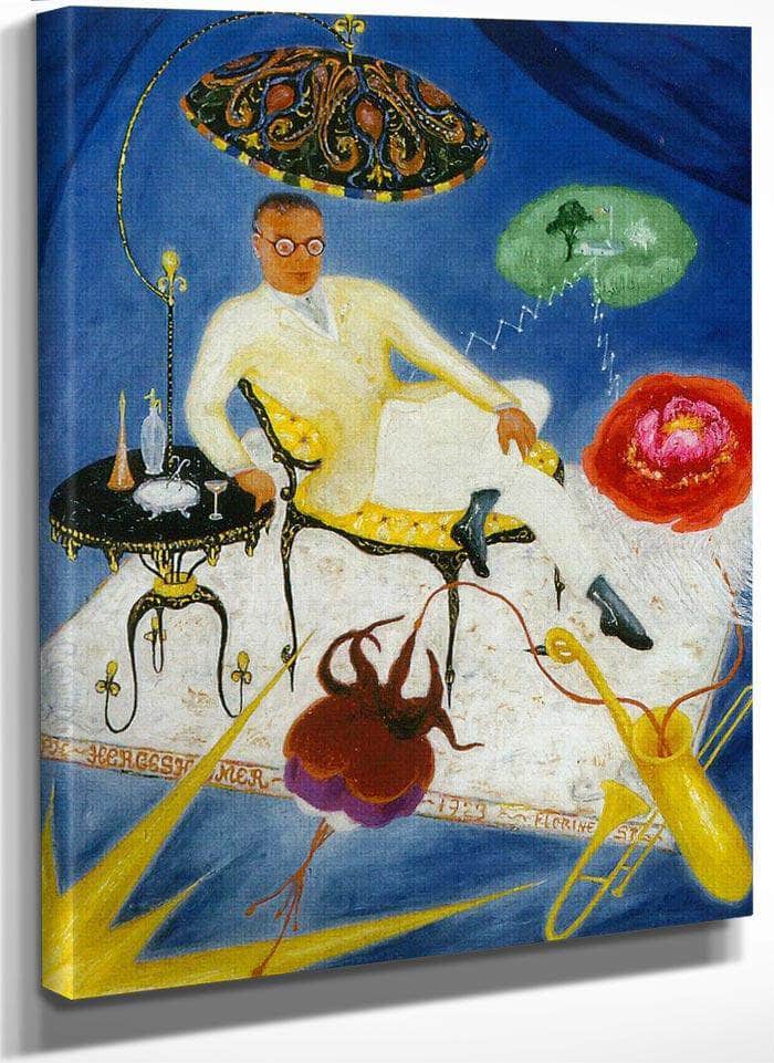Portrait Of Joseph Hergesheimer By Florine Stettheimer Fine Art Print